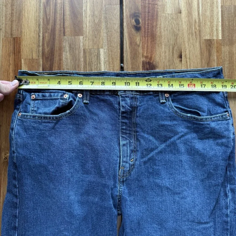 Levi's 527 Mid Rise Bootcut Jeans‎ Size 38x32 Blue Stretch Denim Western Cowboy